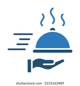 Gourmet Delivery Symbol Linie Vektorgrafik