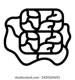 Gourmet dolma icon outline vector. Mixed vegetable dish. Stuffed rice and meat leaves