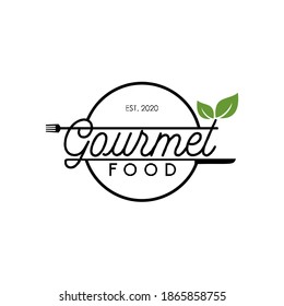 gourmet food vector emblem logo design