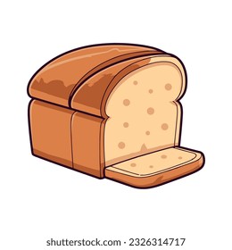 Gourmet fresh baked bread icon isolated