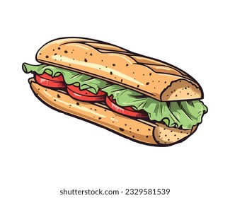 Gourmet hot dog sketch on a bun icon isolated