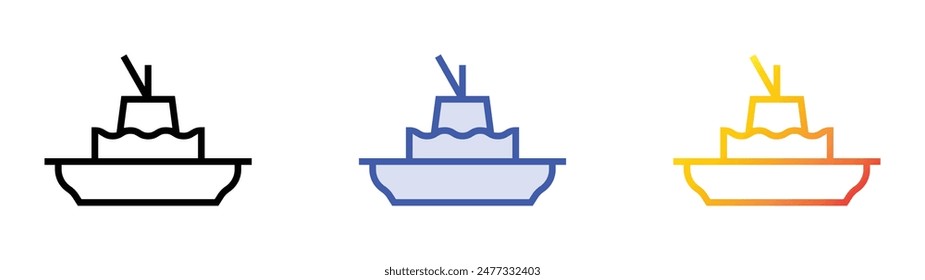 gourmet icon. Linear, Blue Fill and Gradient Style Design Isolated On White Background