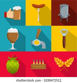 Gourmet icons set. flat set of 9 gourmet vector icons for web isolated on white background