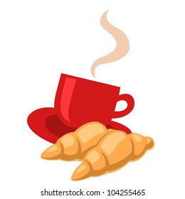 Gourmet lifestyle - Coffee and croissant