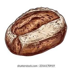 A gourmet meal, snack bread icon isolated