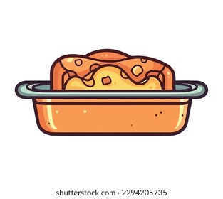 Gourmet meal in yellow bowl icon isolated