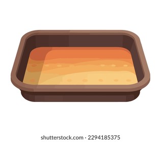 Gourmet meal in yellow bowl isolated