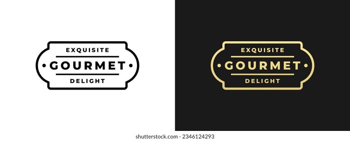Etiqueta de productos de Gourmet o logotipo de productos Gourmet aislado. La mejor etiqueta de productos Gourmet para el elemento de diseño de envases.