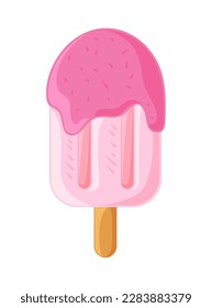 Gourmet summer ice cream freshness icon isolated
