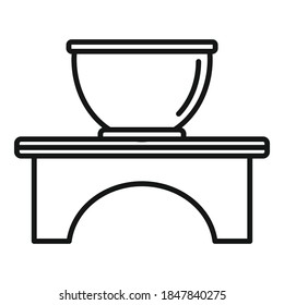 Icône cérémonie du thé gourmet. Icône vectorielle de la cérémonie du thé gastronomique pour le design web isolé sur fond blanc
