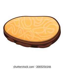 Gourmet truffle icon cartoon vector. Mushroom fungus. Cooking fungi slice