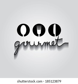 gourmet typo vector, EPS 10