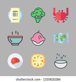 gourmet vector icon set