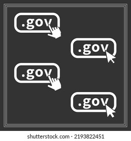 Gov domain icon. Gov domain vector illustration