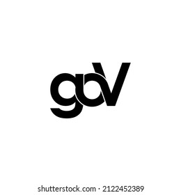 diseño original del logotipo de monograma de la letra gov