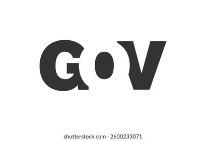 GOV logo design. Initial letter G O V bold font style for tech startups, consulting, corporate branding. Creative company name, headlines typography identity, trendy logotype. Vector illustration.