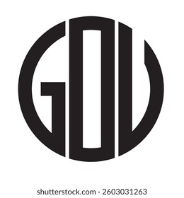 GOV modern elegance and creative logo design .GOV luxurious alphabet design . GOV letter initial logo design.
