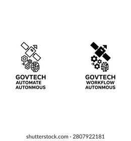Gov tech logo with automation and workflow icons automation workflow autonomous