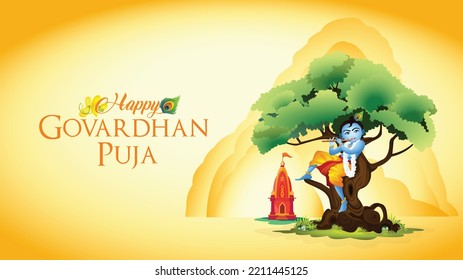 Govardhan Puja Annakut or Annakoot Hindu festival in which devotees worship Govardhan Hill Lord Krishna lifted Govardhan Hill mountain of food basic rituals to perform Festivals of India mountain fest