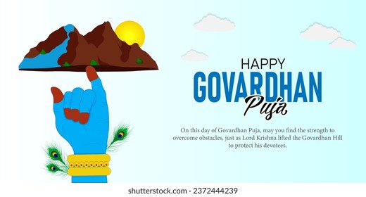 Govardhan Puja is a Hindu festival that honors Lord Krishna's act of lifting the Govardhan Hill to protect the people of Vrindavan.