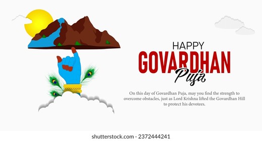 Govardhan Puja is a Hindu festival that honors Lord Krishna's act of lifting the Govardhan Hill to protect the people of Vrindavan.