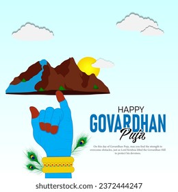 Govardhan Puja is a Hindu festival that honors Lord Krishna's act of lifting the Govardhan Hill to protect the people of Vrindavan.