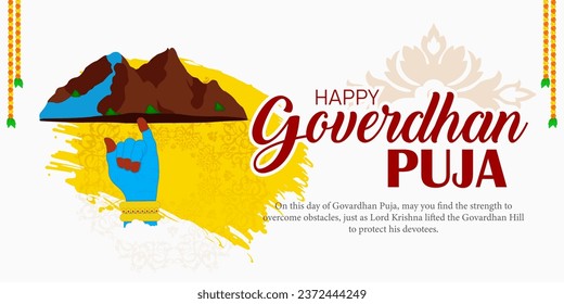 Govardhan Puja is a Hindu festival that honors Lord Krishna's act of lifting the Govardhan Hill to protect the people of Vrindavan.