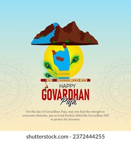 Govardhan Puja es un festival hindú que honra el acto de Lord Krishna de levantar la colina Govardhan para proteger a la gente de Vrindavan.