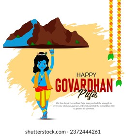 Govardhan Puja is a Hindu festival that honors Lord Krishna's act of lifting the Govardhan Hill to protect the people of Vrindavan.