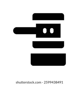 govel glyph icon. Strong and solid vector icon for websites, mobile interfaces, presentations, and visual branding. High quality and easy to edit.