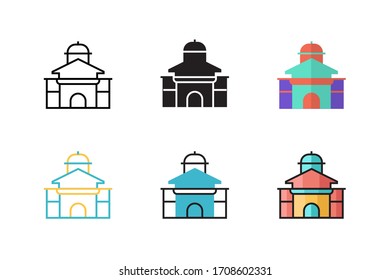 goverment icon vector illustration with different style design. isolated on white background