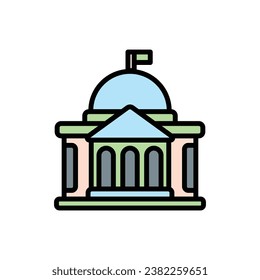 Goverment Place Icon Vector Illustration