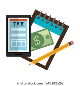 Goverment taxes payday graphic icons, vector illustration eps10