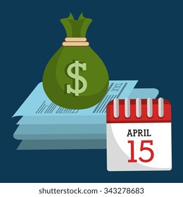 Goverment taxes payday graphic icons, vector illustration eps10