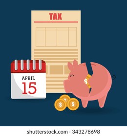 Goverment taxes payday graphic icons, vector illustration eps10