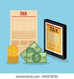 Goverment taxes payday graphic icons, vector illustration eps10