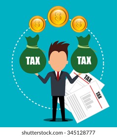 Goverment taxes payment graphic design, vector illustration eps10