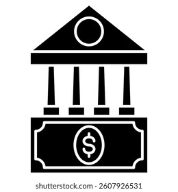 Governance icon Black Filled style.