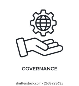 Governance Icon Outline Style. Vector Illustration For Graphic Design