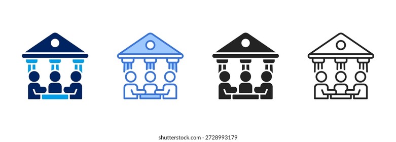 Conjunto de iconos de gobierno Colección de estilo diferente.