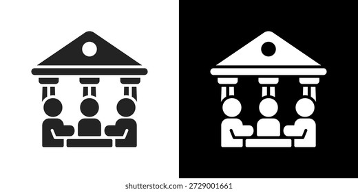 Conjunto de iconos de gobierno Colección de estilo diferente.