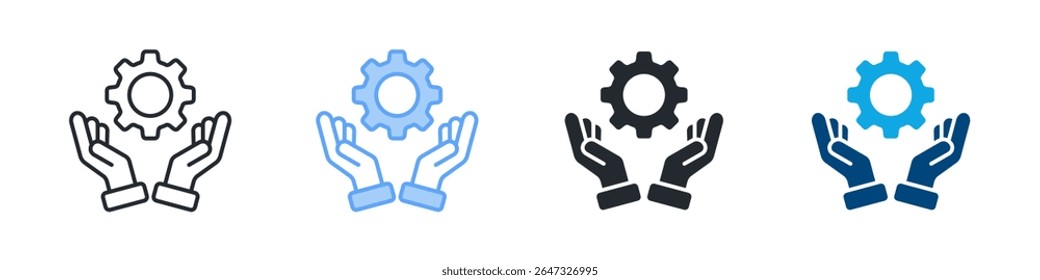 Governance Icon Set Multiple Style. Designed In Outline, Blue, Glyph, Dual Tone