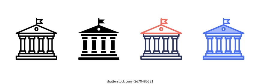 Governance icon set multiple style collection