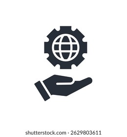 ícone de governança de ti. vetor.Editável símbolo de estilo traço.linear para usar web design,ilustração logo.Symbol.