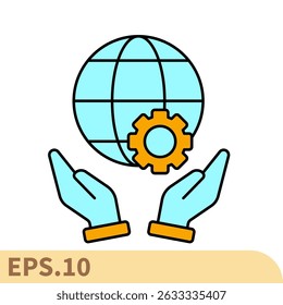 Iconos de gobernanza de TI Elementos de Vector de símbolos para Web de infografía