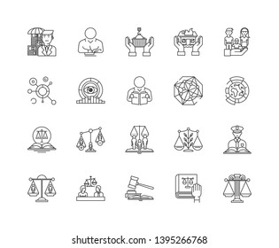 Governance Line Icons Signs Vector Set Stock Vector (royalty Free 