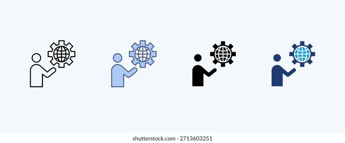 IT-Governance Illustrationsvektor für mehrere Symbole