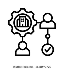 Governance Structure icon line vector illustration