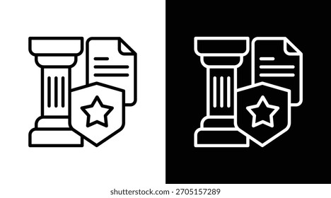 Versión de gobierno de dos tonos en fondo blanco y negro