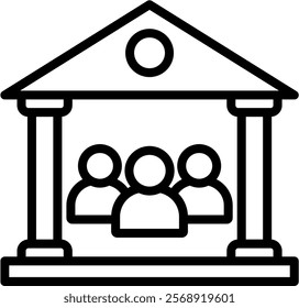 Governance Vector Lineal Icon On White Background.